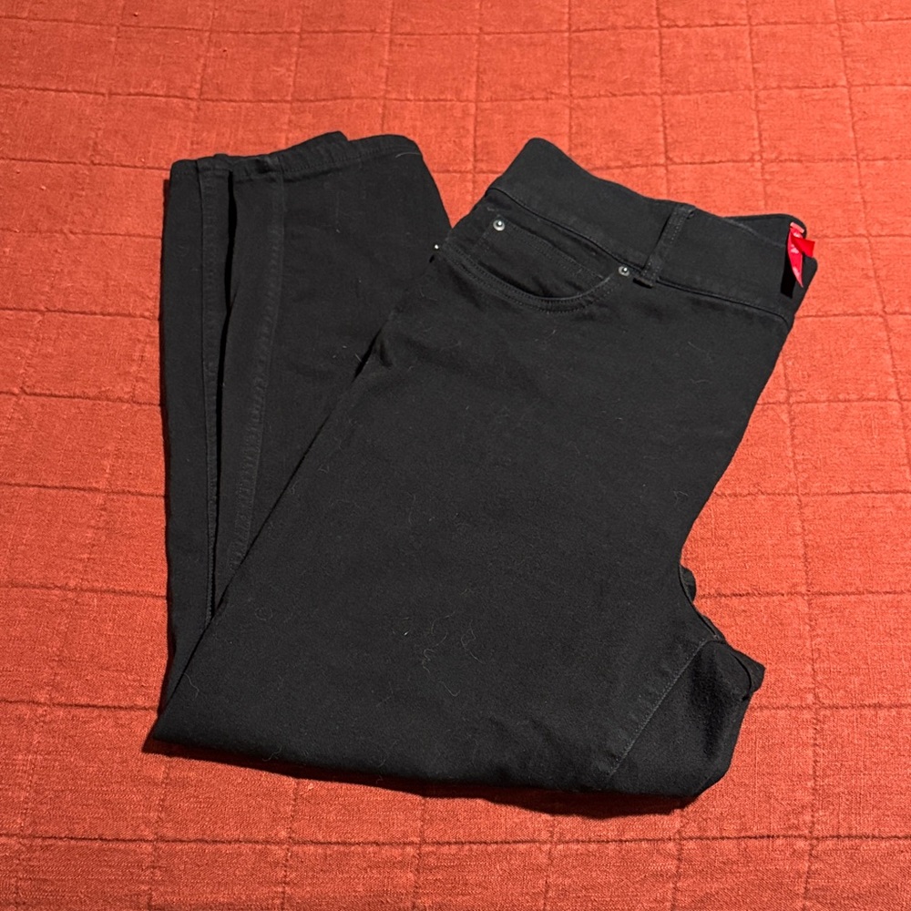 SPANX Black Skinny Ankle Jeans (size 1X)